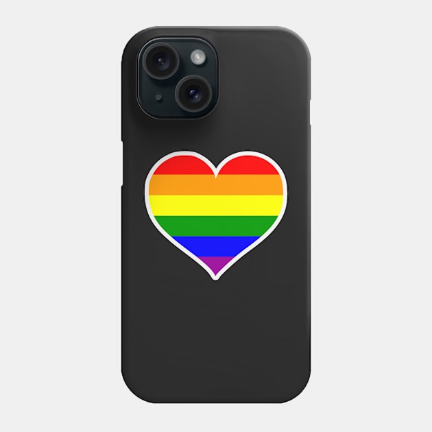 Pride Heart LGBTQ Design Phone Case by OTM Sports & Graphics