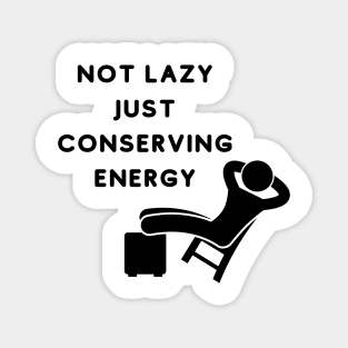 Not Lazy Just Conserving Energy Magnet