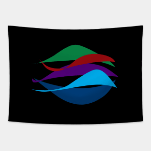 Minimal abstract marine life Tapestry