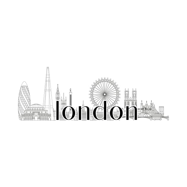 London City UK Britain City Line Cool Londoner by ivaostrogonac