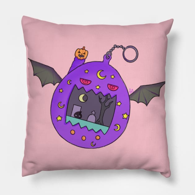 Spooky Tamagotchi Pillow by TheLovelyHero