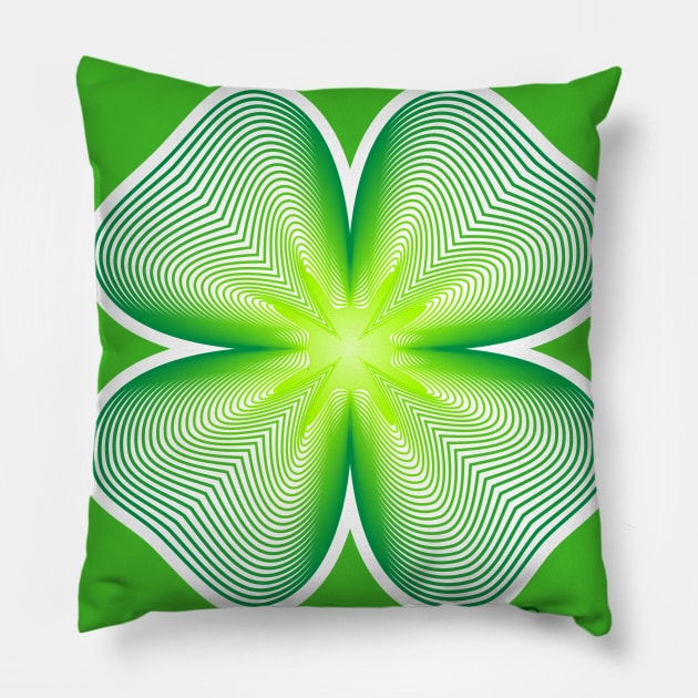 Lucky Clover 02 Pillow by Slanapotam