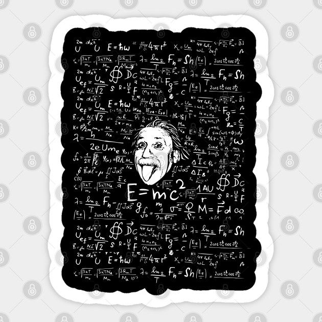 Albert Einstein E Mc2 Albert Einstein Autocollant Teepublic Fr