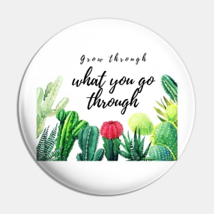 Grow through what you go through succulents Pin