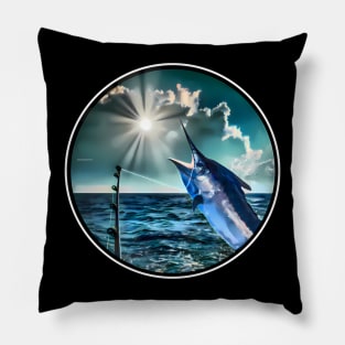 Marlin deep sea fishing Pillow