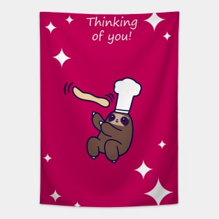 Thinking of You - Baker Sloth Tapestry