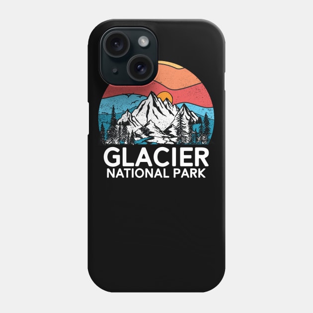 Vintage Glacier National Park Retro 80s Montana Mountain Phone Case by mrsmitful01