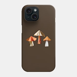 Origami Mushrooms Phone Case