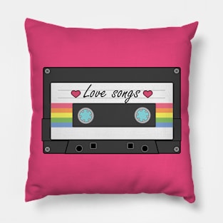 Love Songs Cassette Tape, Mix Tape Pillow