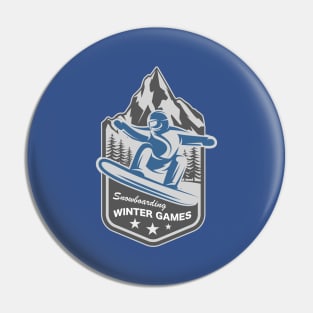 Snowboarding Winter Games Snowboard Pin