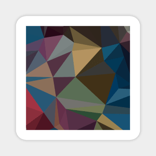 Blue Sapphire Abstract Low Polygon Background Magnet