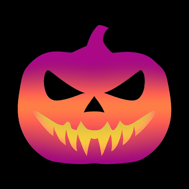 Halloween Pumpkin Pink Jack o Lantern Spooky by BetterManufaktur