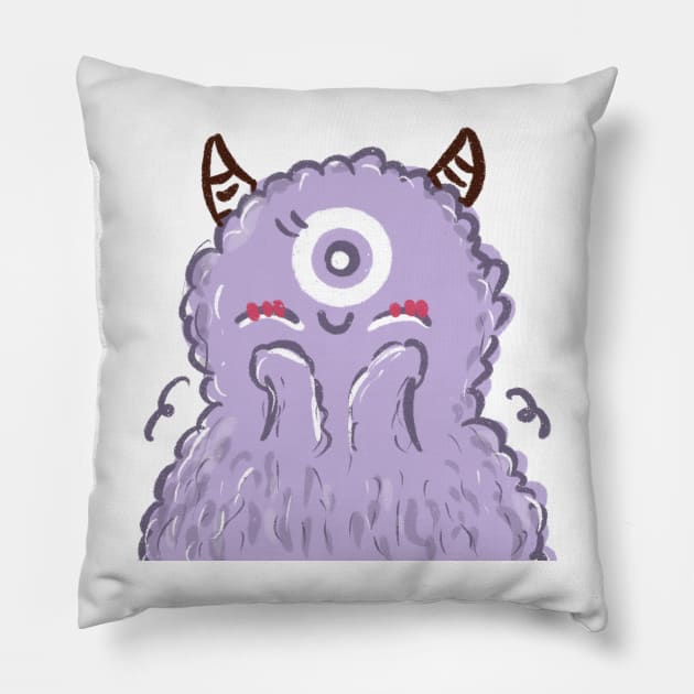 Cute Monster Pillow by gmnglx