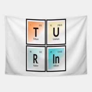 Turin City Table of Elements Tapestry