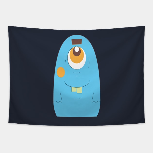 Shy Little Monster Tapestry by pribellafronte