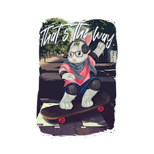 Rabbit, Skateboard, Skater, City, Bunny, Halfpipe T-Shirt