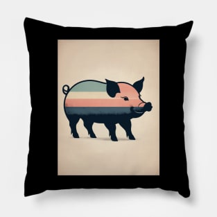 Pig 3 - Japanese Old Vintage Pillow