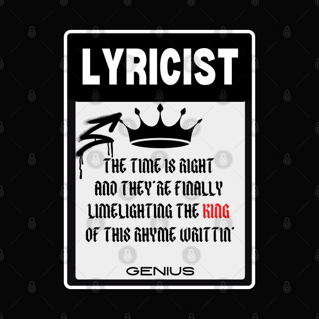 Cool Lyricist Genius by RoyaltyDesign