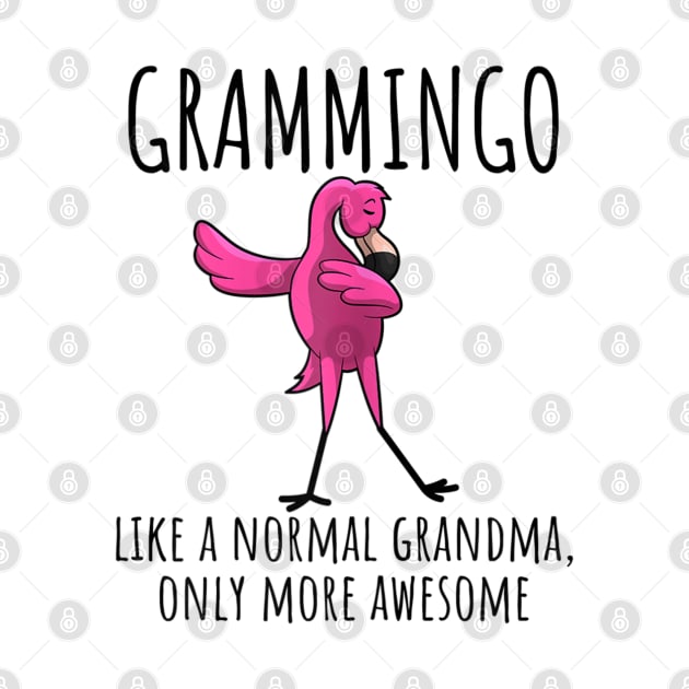 Womens Grammingo Like A Grandma Only Awesome Dabbing Flamingo Gift by KIMIKA