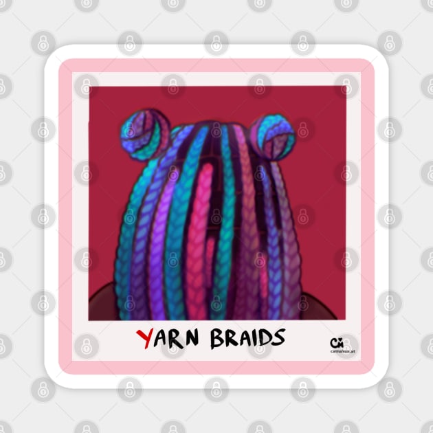 Yarn Braids Magnet by CarmahnArt