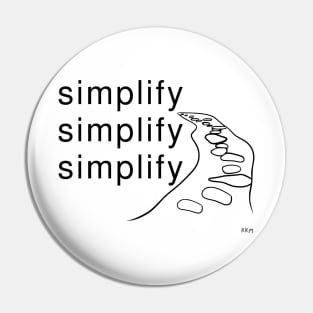 Simplify (black letters) Pin