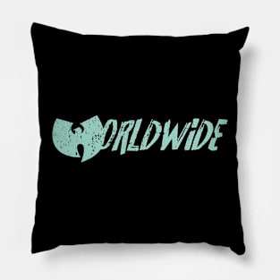 worldwide wutang mint green Pillow