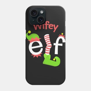 Wifey Elf Matching Family Christmas Tee Phone Case