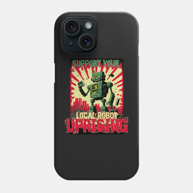 Support your local Robot uprising Phone Case by obstinator