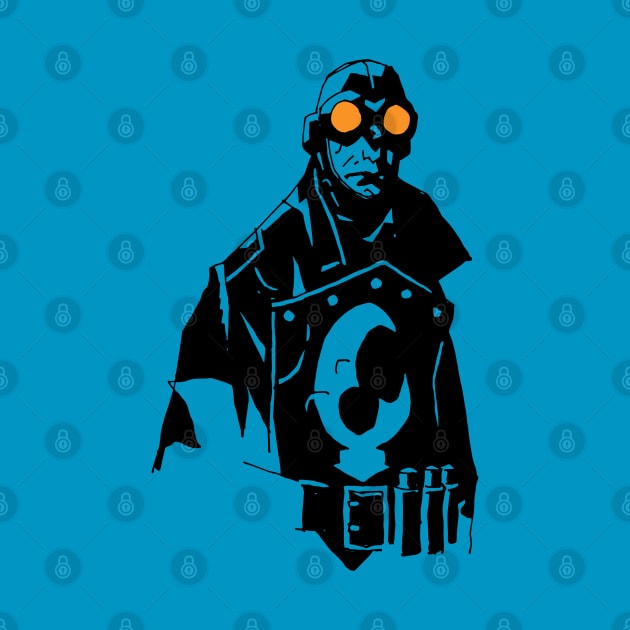 Hellboy - Lobster Johnson half by ROBZILLA