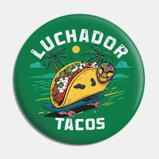 Luchador Tacos Pin