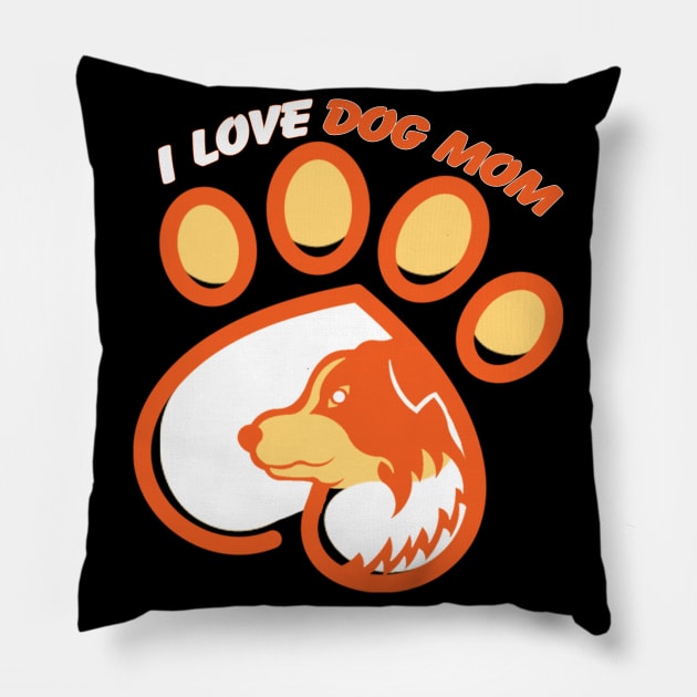 Happy Dog Mom Day II Pillow by anbartshirts