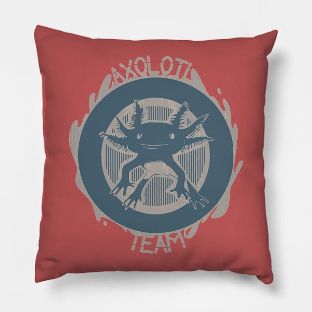 Axolotl Team Pillow by TomiAx