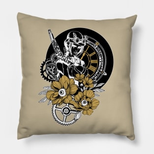 Steampunk Girl Pillow