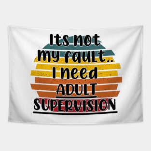 Retro Sunset Adult Supervision Tapestry