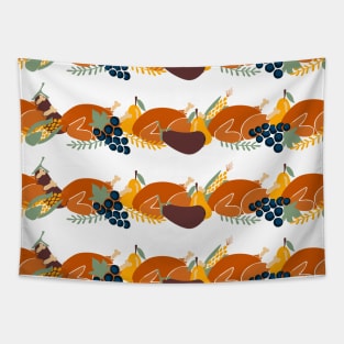 Thanksgiving Dinner Table Tapestry