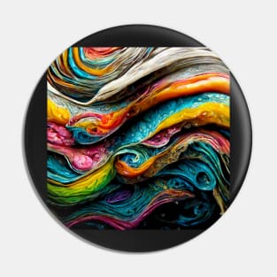 Swirling paint and ink mixed with water Pin