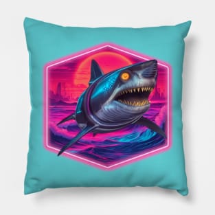 Surf Shark City Pillow