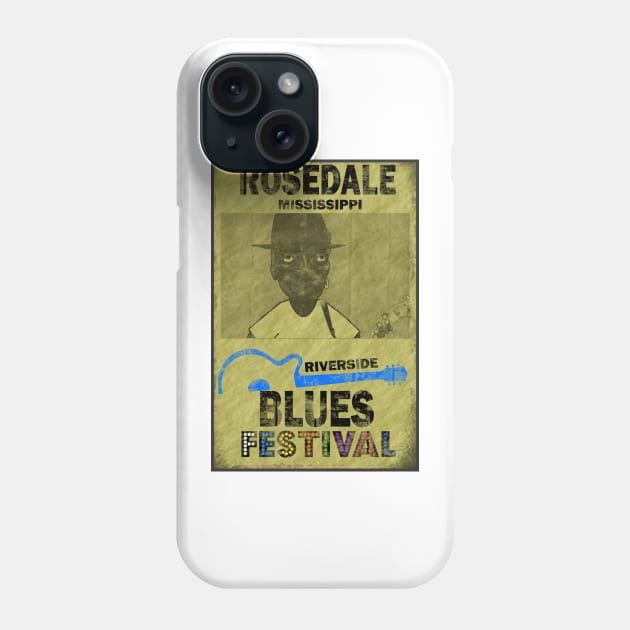 Riverside Blues Festival Phone Case by oldrockerdudes