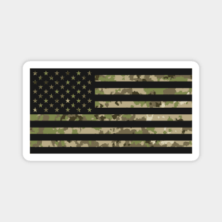 US Flag - Multicam Black Magnet