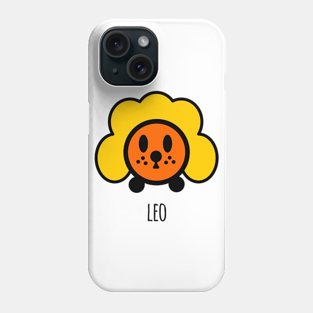 Horoscope - Cute zodiac – Leo (white) Phone Case by LiveForever