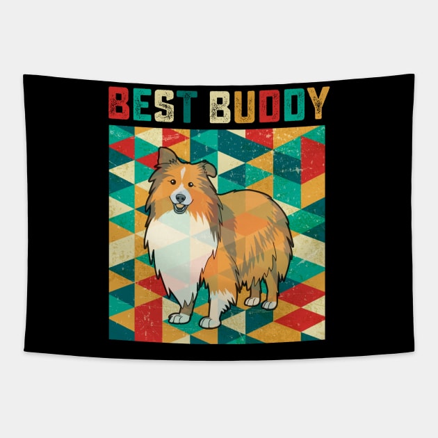 Best Buddy Sheltie Tapestry by danieldamssm
