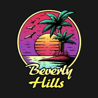 Beverly Hills summer sunset Sun T-Shirt