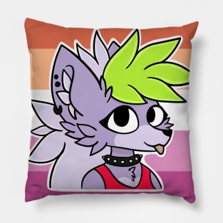 lesbian roxy wolf Pillow