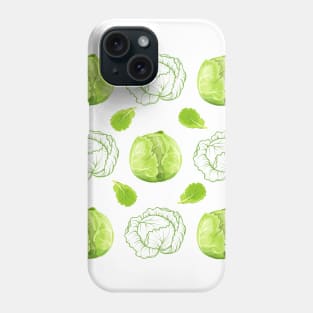 Cabbage Pattern | Botanical Art | Green Vegetables | Gifts for Plant Lovers | Gifts for Vegetarians Phone Case