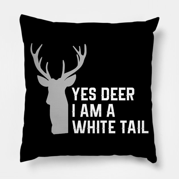 White Tail Deer Hunting Pillow by TriHarder12