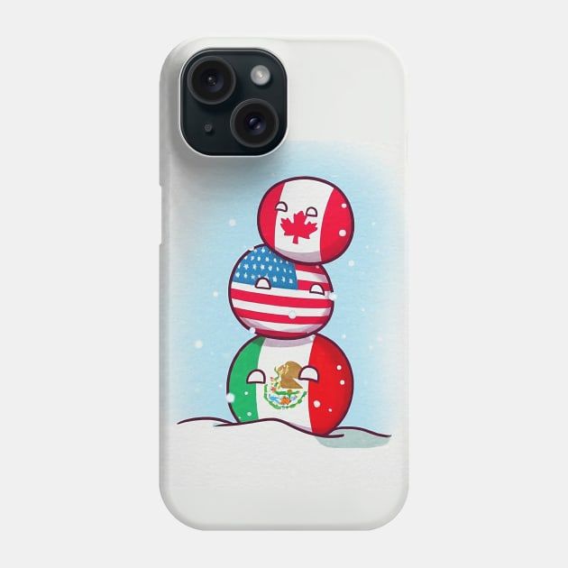 Canada America Mexico Phone Case by Polandball World