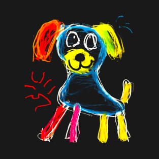 Crayon Puppy #3 T-Shirt