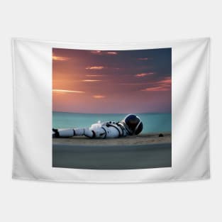 Relaxing Astronaut Tapestry