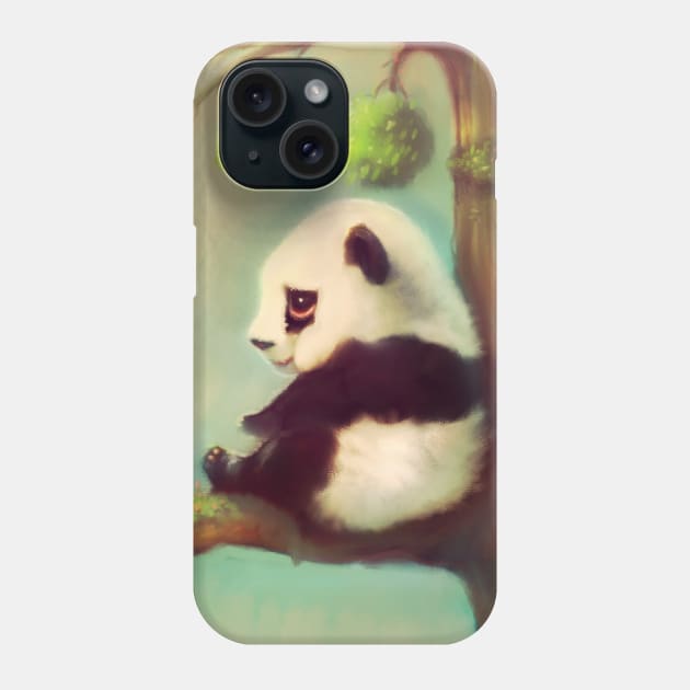 Sad panda Phone Case by Artofokan