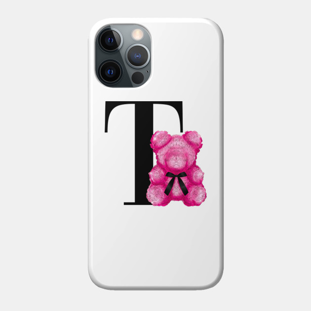 Monogram Teddy Bear T - T - Phone Case